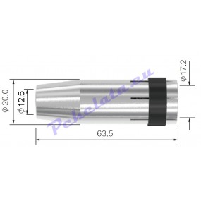 Газова дюза 24KD, конична ф12.5 mm, L=63,5